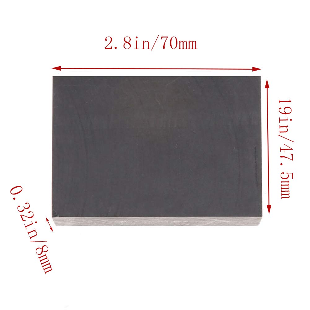 Bloc de graphite vierge, Paquet de 4 plaques graphite EDM 99,9% pureté 2,8 pouces x 1, 0,32