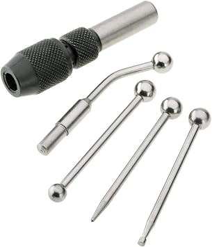 Grizzly T10087 5 Piece Wiggler Center Finder Set Precision Edge Finder Kit for Milling Machines Lathes CNC Setup and Machinist Layout Work