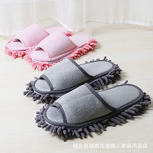 Women's Microfiber Floor Cleaning Mop Slippers with Terry Towel Fabric2