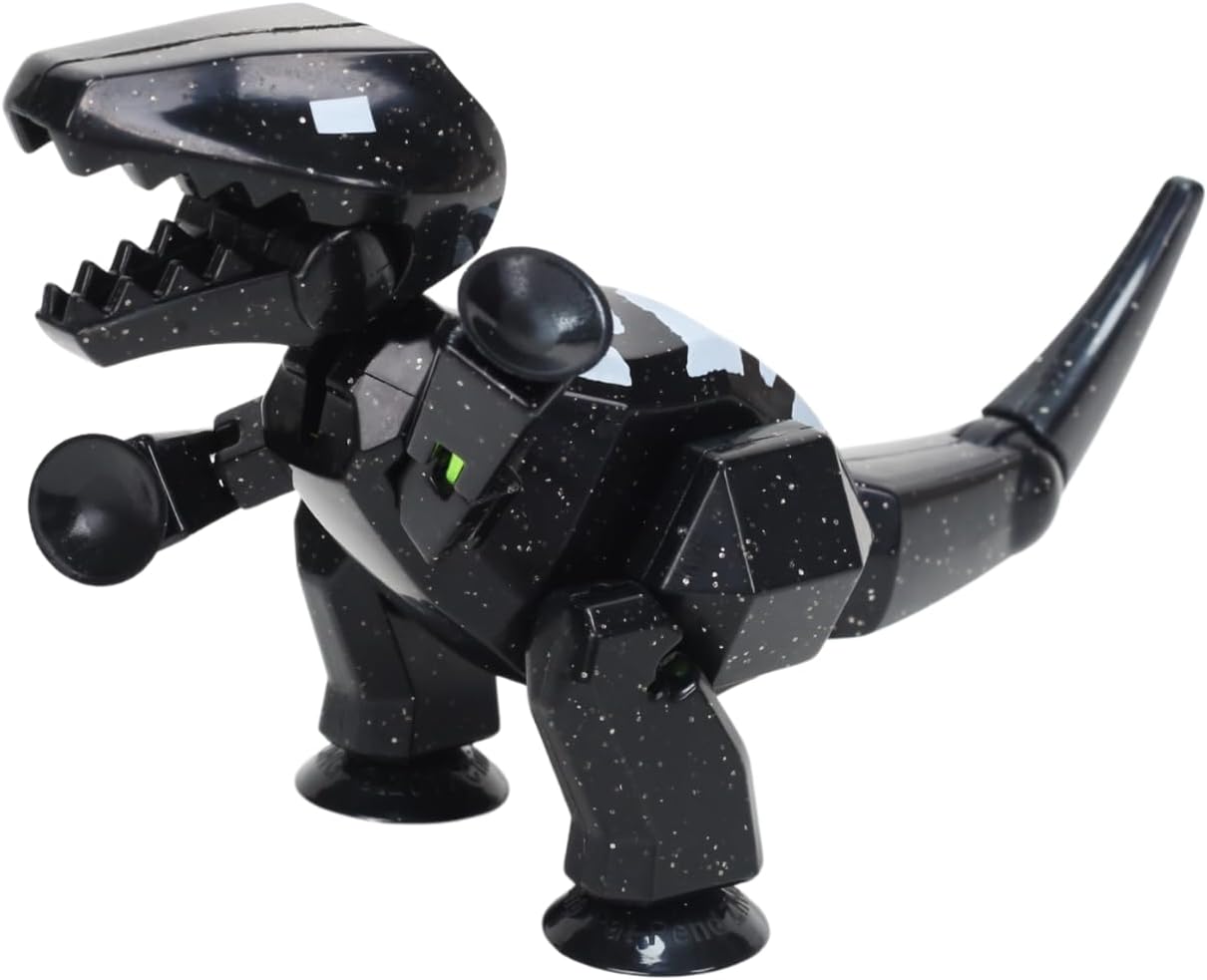 Zing Stikbot MEGA Dino Space Black T-REX – 6" Poseable Dinosaur Figure with Suction Cups, Stop Motion Animation Toy for Kids Ages 4+