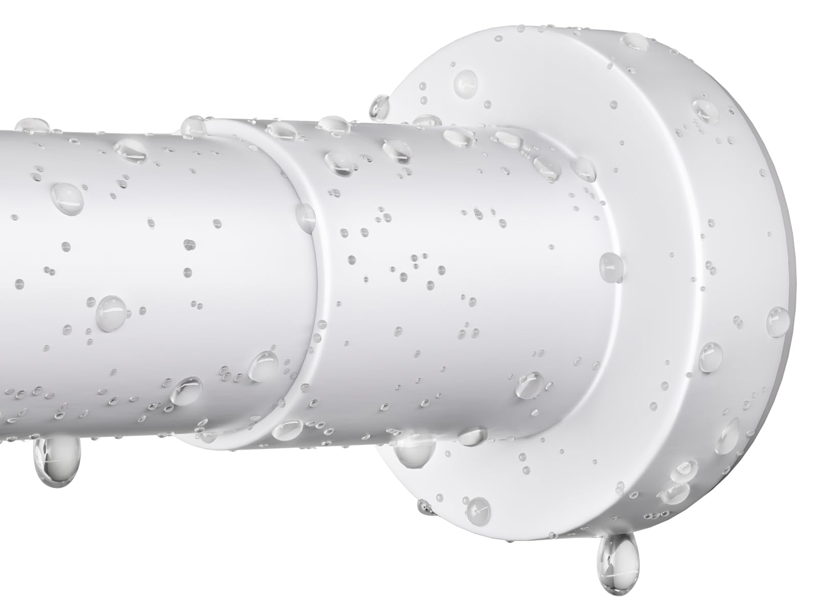 ZYRW Shower Curtain Rod 36-84 Inches (3-7ft) Non Rust Adjustable White Shower Rod Spring Tension Non Slip No Drilling Stainless Steel Shower Rods for