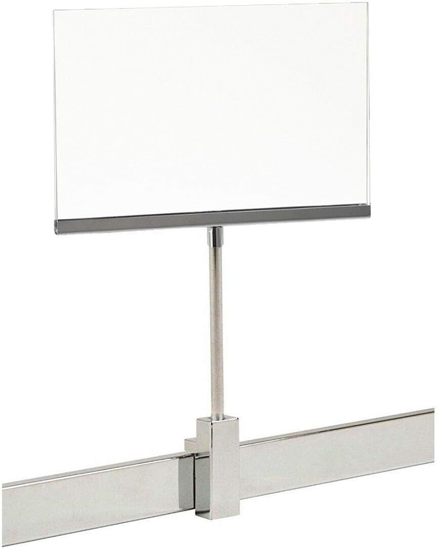 Rectangular Retail Rack 7" x 11" Acrylic Frame Magnetic Sign Holder Card Display, 13.4" H, 5 Pack