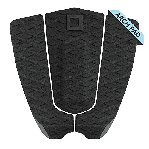 Surf Squared Traction Pad, Arch, Black, 3-Piece, Diamond Grip