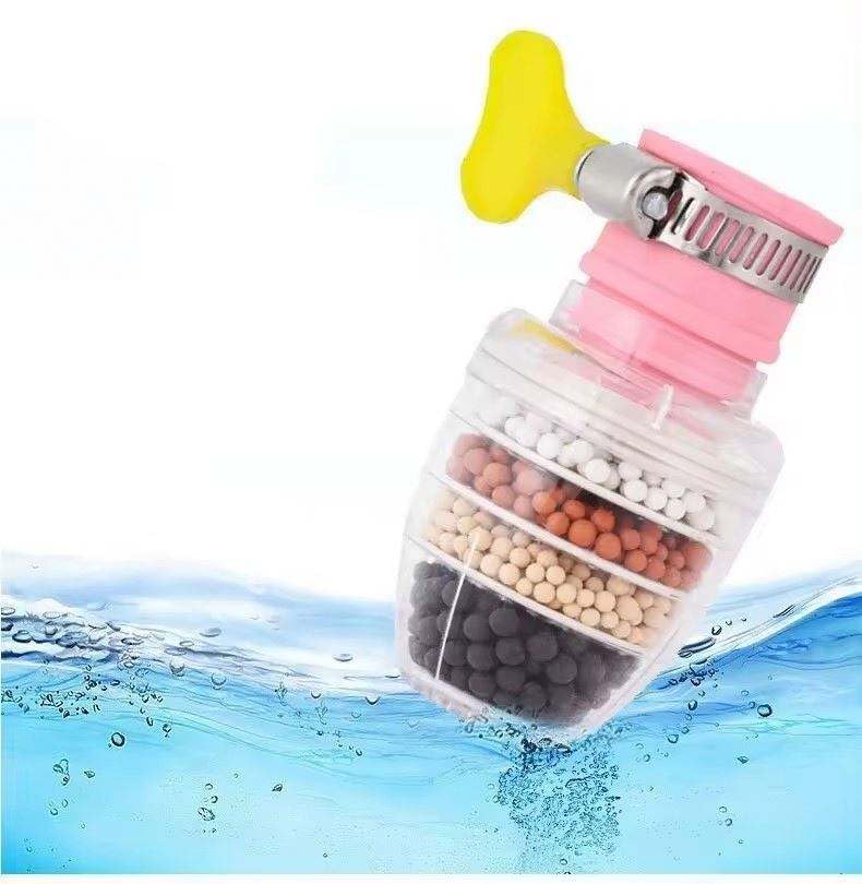 Image of 360 Degree Water Saving Faucet Adjustable | Tap filter, Tap extender for kitchen sink | Flexible Anti Splash Water Saving Movable | Sprinkle Head Nozzle for & Kitchen (1, Carbon Activated)