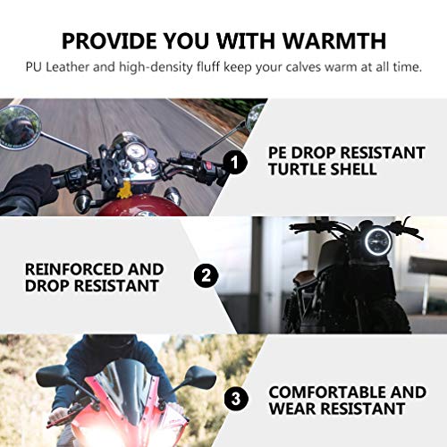 FAVOMOTO 1 par de Joelheiras para Motocicleta à Prova de Vento de Ciclismo Caneleiras Antiderrapante