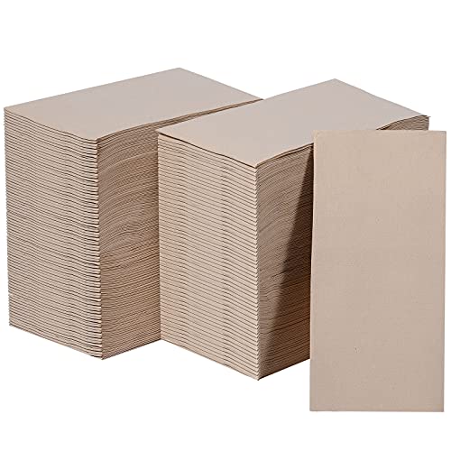 [600 Pack]Vplus Paper Napkins Guest Towels Disposable Premium Quality 3-ply Dinner Napkins Disposable Soft, Absorbent, Party Napkins Wedding Napkins for Kitchen, Parties, Dinners or Events(natura)