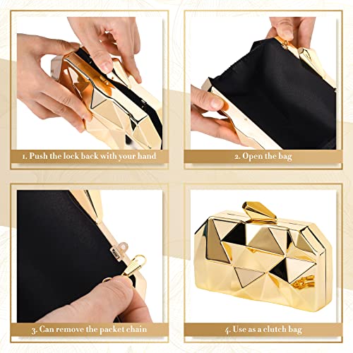 5 Pcs Clutch Purse for Women Evening Prom Purses Metallic Handbag for Wedding Banquet Retro Jewelry Set - Image 7