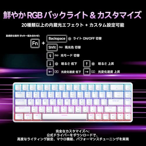 DIERYA DK68 ワイヤレス ゲーミング キーボード の商品画像 6