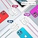Apple MFi Certified 4Pack 4Color Lightning Cable iPhone Charger Nylon Braided USB Charging Cord for iPhone (Multicolored-10ft)