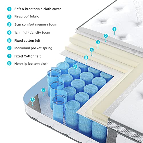 Serweet-8-Inch-Memory-Foam-Hybrid-Queen-Mattress-5-Zone-Pocket-Innersprings-Motion-Isolation-Heavier-Coils-for-Durable-Support-Pressure-Relieving-Medium-Firm-Made-in-North-America