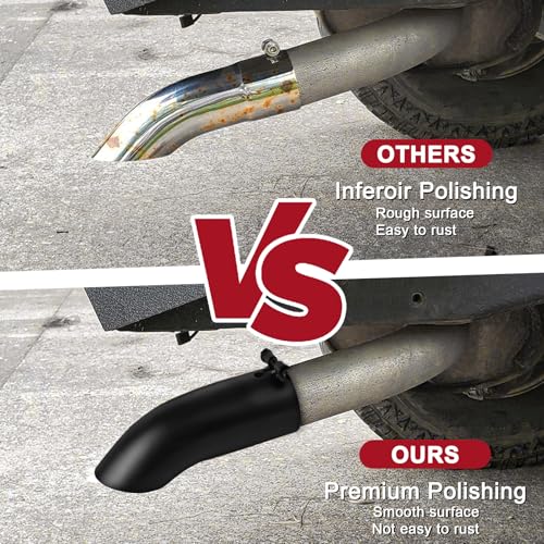 Image of 3 Inch Turn Down Exhaust Tip, 3 inch Inlet 3 inch Outlet 12 inch Overall Length
