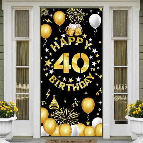 Vicycaty Happy 40th Birthday Decorations for Men Women, 40th Birt...