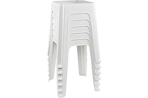 Ponpong 18.7 Inch Plastic Stackable Stools, Ideal for Classrooms and Other Settings...