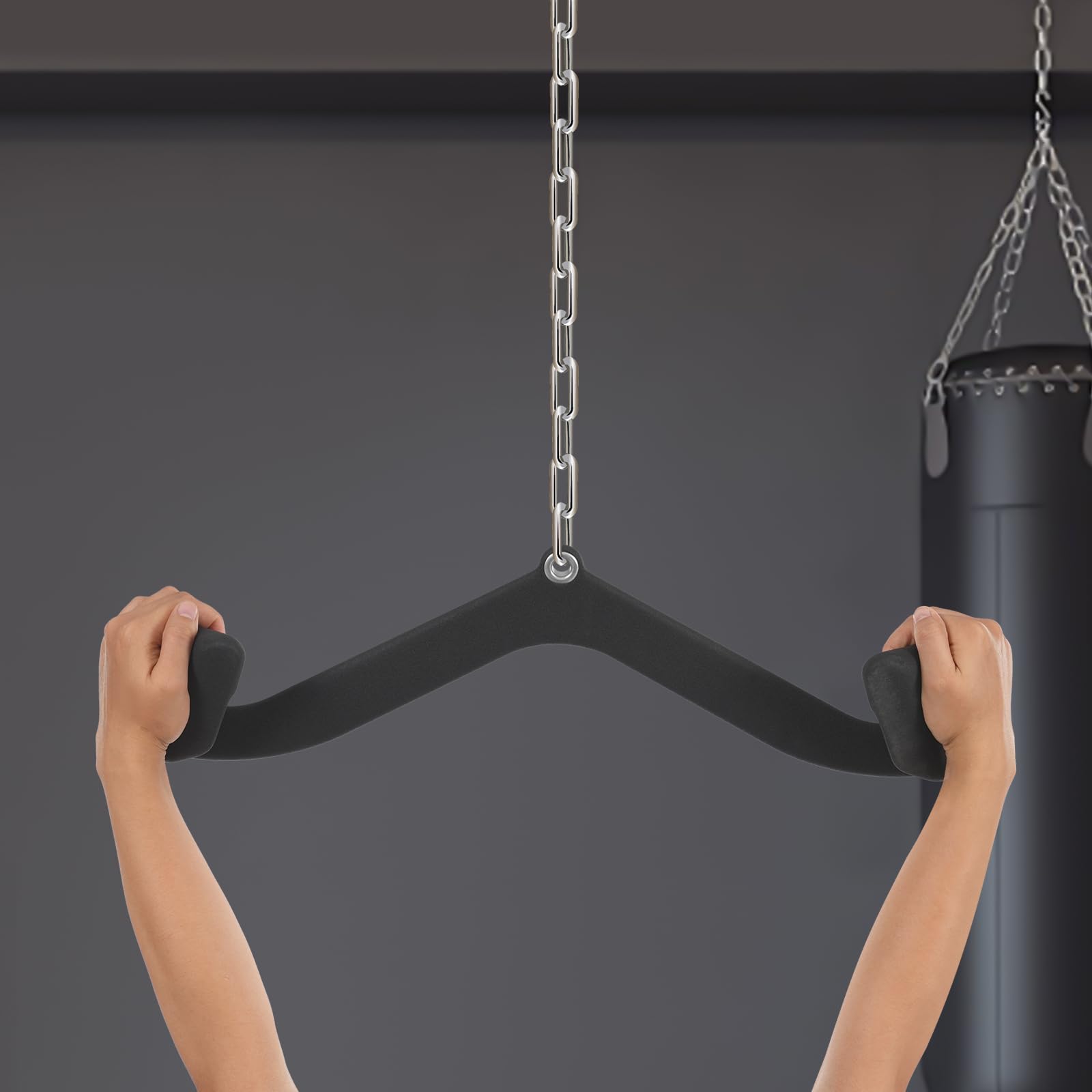7 barras Lat Pull Down Bars Set V Form Pull-Down Kabelzuggriff Latzug-Aufsätze Ergonomischer Griff für Krafttraining am Rücken Bizeps-Curl, Trizeps-Latzugstange