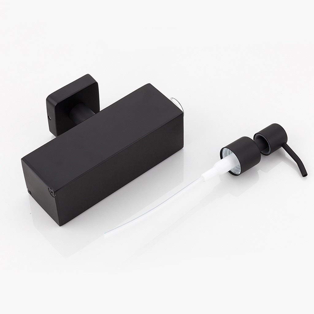 dispenser sapone/Dosatori per sapone liquido Liquido Emulsione Dispenser di sapone del dispersore di cucina del contenitore a parete in acciaio inox 304 Doccia Pompa (nero) Erogatore del Sapone/Dispen