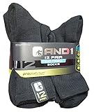 Black 12 Pair ProPlatinum Mid Crew Socks