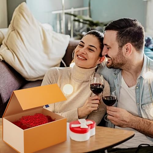 Image of Rsgift 3 Pack Yellow Gift box,18x15x6.1 inch Packaging Gift Boxes with Lids for Valentines Day,Extra Large Gift Boxes for Presents Birthday Christmas,Thanksgiving Day