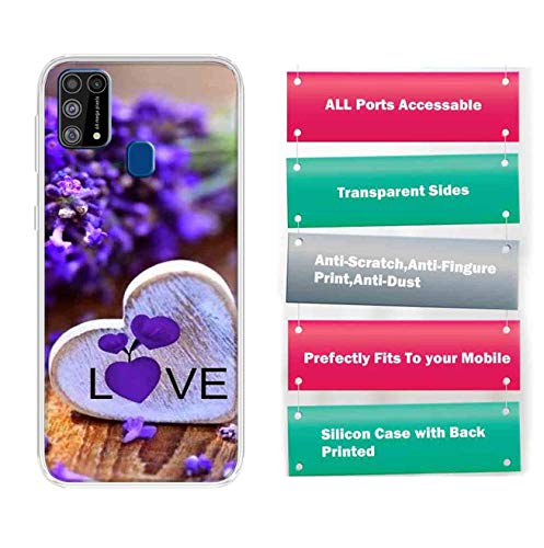 Image of Amazon Brand - Solimo Designer Multicolor Floral Bluebell Love Printed Soft Back Case Mobile Cover for Samsung Galaxy M31 / M31 Prime / F41