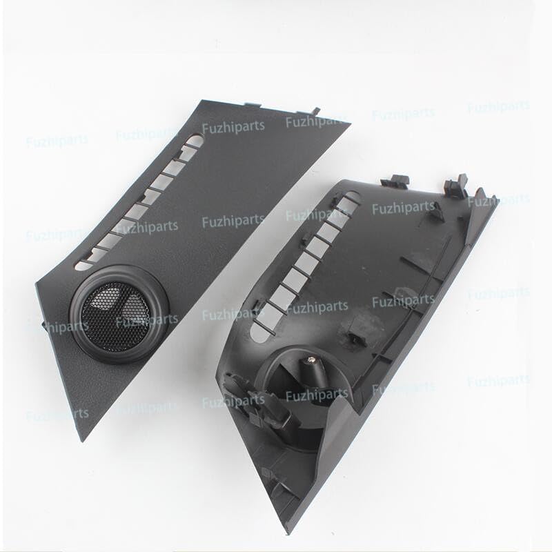 1 Pair Car Front Left and Right Door Tweeters Triangle Speakers Cover Panel Trim Frame Mount for Hona Fit Jazz 2014 15 16 17 18 2019