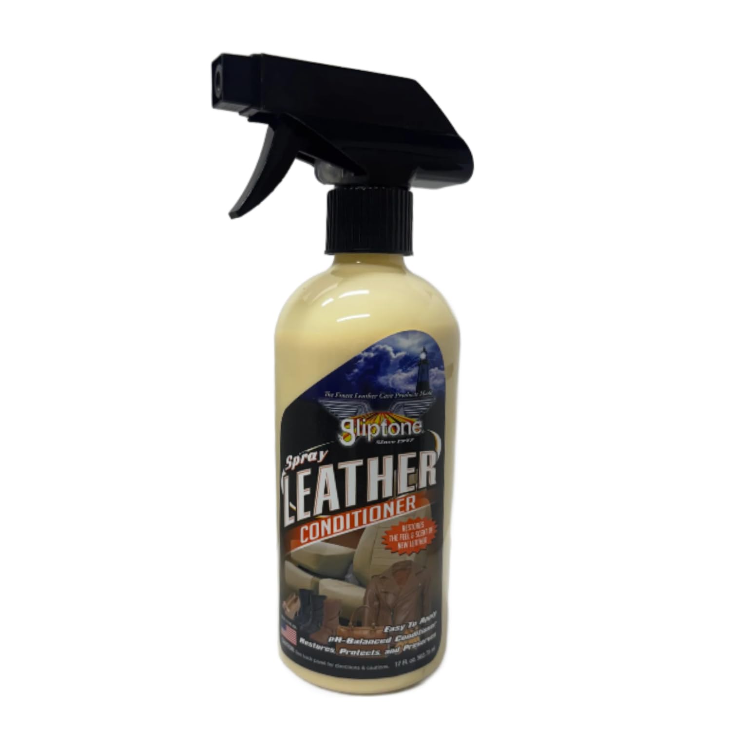 Gliptone Leather Conditioner Spray for Leather Car Interiors, Seats, Bags, Boots, Jackets and More! Restores The Feel & Scent of New Leather, 17 oz