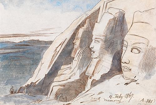 Poster Abu Simbel de Edward Lear impression sur toile GerRit 58x90cm