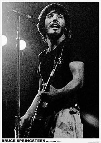 BRUCE SPRINGSTEEN AMSTERDAM 1975 CLASSIC SERIES BLACK AND WHITE 33 X 23 INCHES POSTER