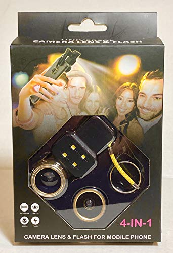 4-in-1 Selfie Flash-Super Wide Lens, Fisheye Lens, Macro Lens, Precision Glass Optics