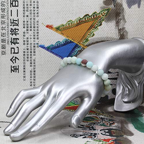 Keleny 8Mm Matte Multicolor Amazonite Round Beads Rock Stone Crystal Stretch Bracelet 7 Inch Unisex #TOP2