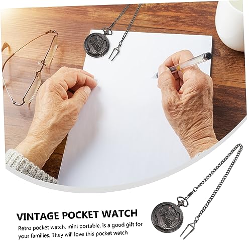 Adorainbow 3 Peças Relógio De Bolso Mecânico Vintage Relógio Masculino Relógio Retrô Relógio Automát