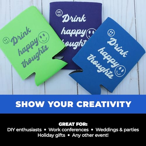 Gifts by Design 25 Ct of Kan-Tastic Can Cooler & Holder – Black – Soft, Flexible Foam Keeps Beer, Soda, Water Cool & Fresh – Great for Custom Designs for DIY Projects, Events, Company Promotions by Gifts by Design - Image 4