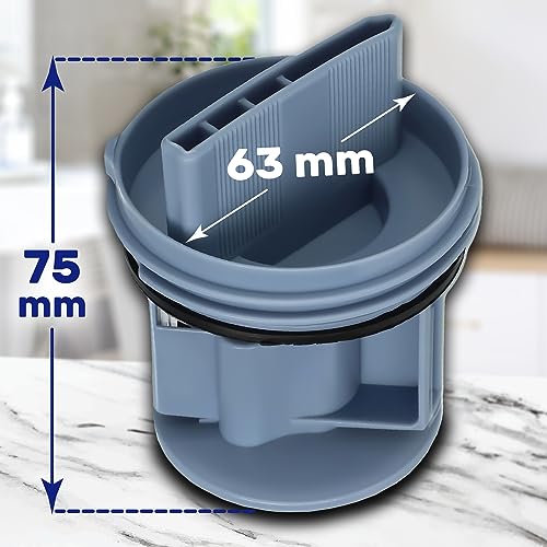 Washing Machine Filter for Drain Pump with the Original Code 00647920 647920 00602008 602008 00605010 605010 for Bosch for Siemens for Balay for Zelmer - Warranty 10 Years - MONTERAL