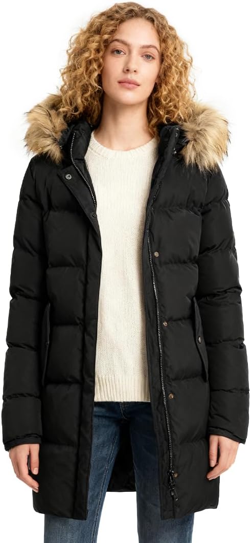 FARVALUE Women's Winter Coat Warm Parka Jacket Puffer Quilted Thicken Hooded Outerwear with Fur Trim - Image 2