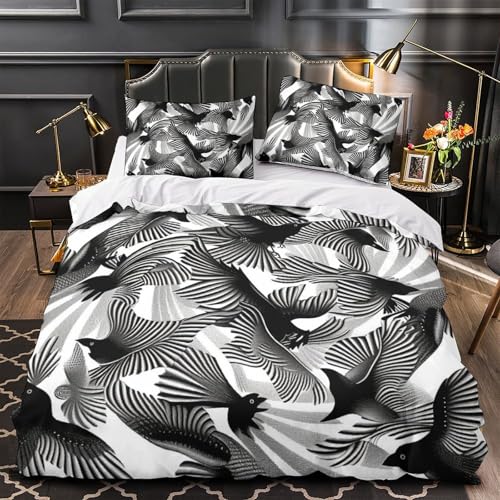Parure housses de couettes stripes 3d pour lit double chaleureux - 4