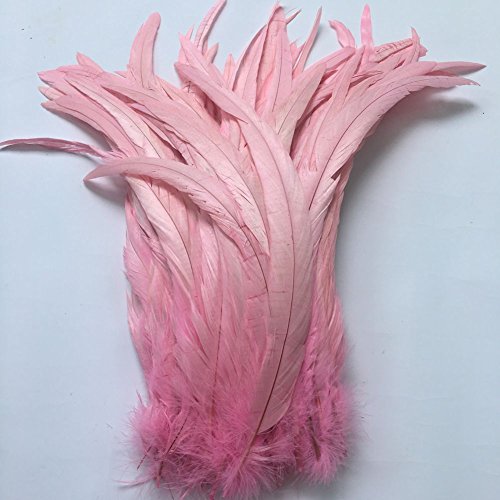 Sowder Pink Rooster Coque Tail Feathers 11-14inch Lengh Pack of 50