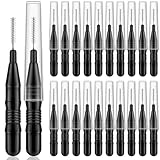 20 Pcs Micro Eyebrow Brush, Eyebrow Spoolie Brush Spoolies for Eyebrows Eyelash Brushes Brow Lamination Lash Lift Tool for Eyebrows and Eyelashes Extensions, Black