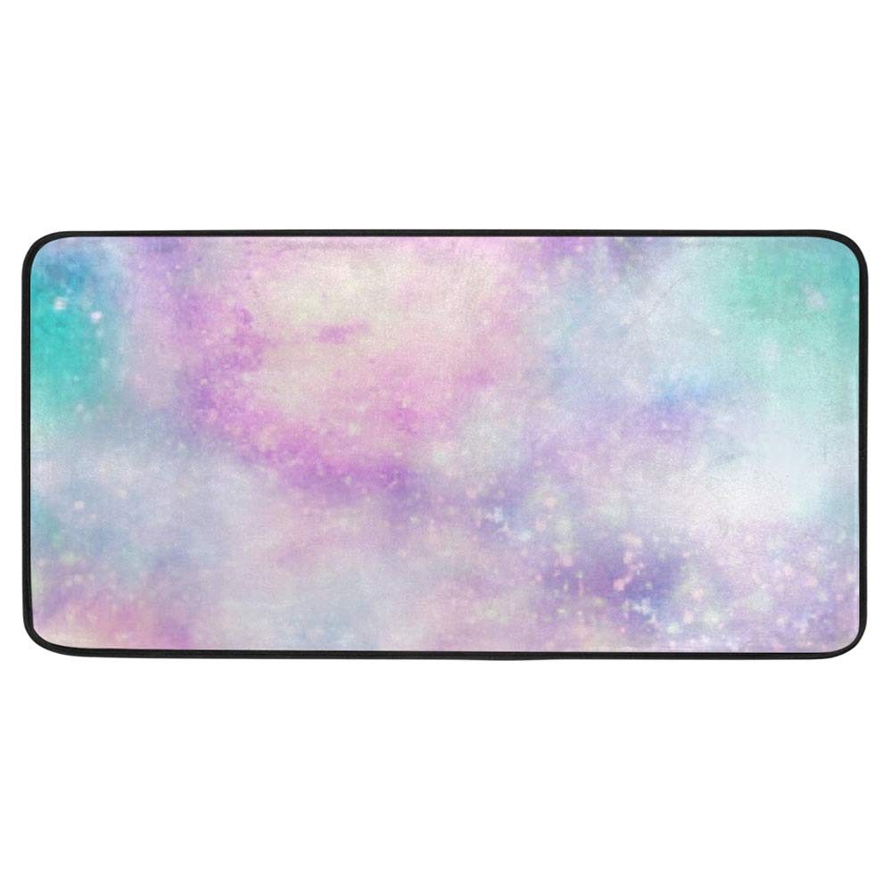 Tapis de cuisine antidérapant galaxie grand format 99x51cm