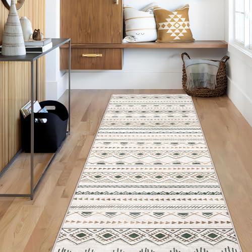 Runner Rug 2x5 Boho Geometric Area Rugs: Small Washable Kitchen