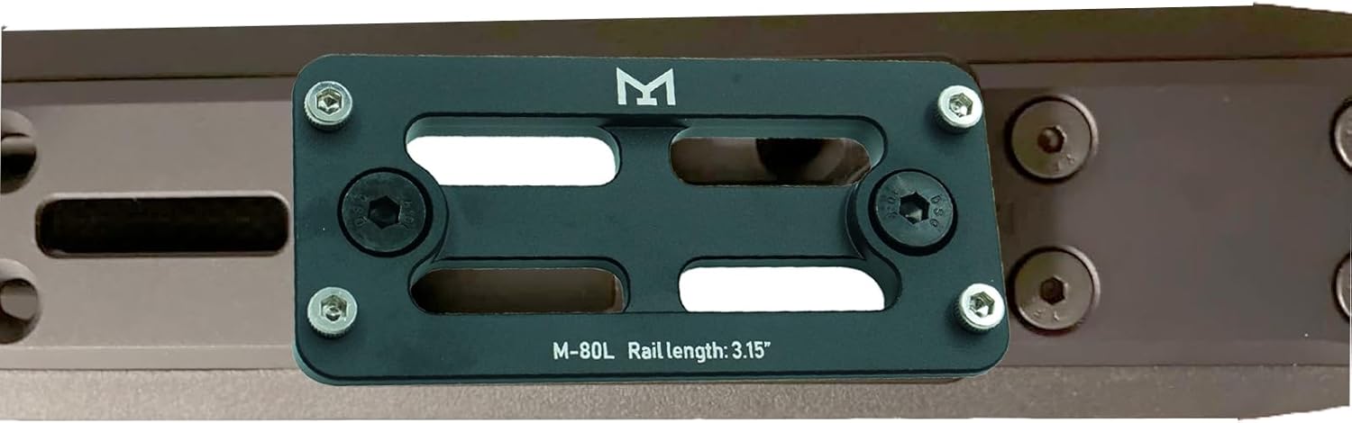 AR Mlok Arca Rail Tripod Ball Head Mount Adapter - Bog Tripod Ballhead Quick Release Plate,Compatiable RRS Dovetail, 2 Mlok Slot Interface Black - Image 3