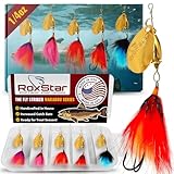 Roxstar Fly Strikers Marabou Series | Proven Nationwide to Out-Fish Any Spinner | Hand-Crafted in The USA | Most Versatile Fishing Spinner Ever! Bass, Steelhead, Pike