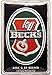Produktbild Nostalgic-Art 22296 Retro Blechschild Beck's  Key Logo  Geschenk-Idee für Bier-Fans,,aus Metall, Vintage-Design Vintage-Design zur Dekoration, 20 x 30 cm
