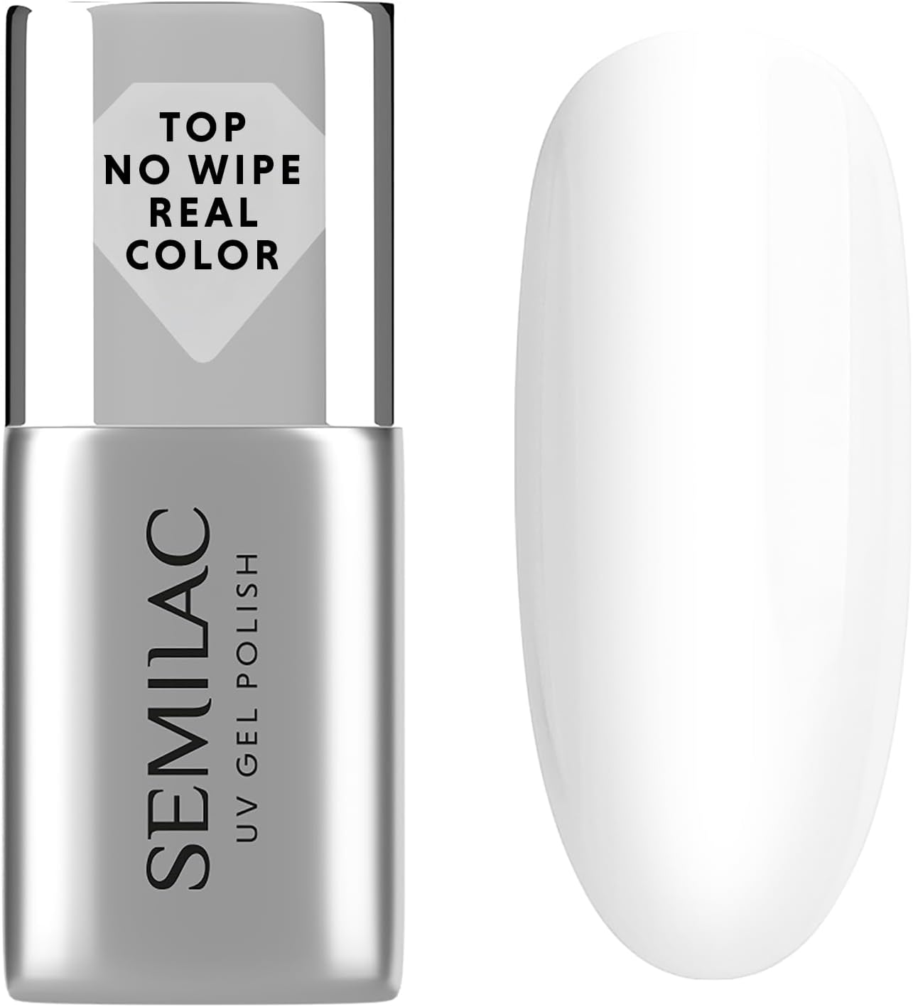 Semilac Top Lakier Hybrydowy Do Paznokci No Wipe Real Color Połysk 7ml