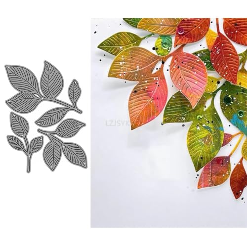 Wykrojniki w kształcie liści, do tworzenia kart, rośliny, metalowe matryce do wycinania papieru, scrapbookingu, szablony do albumu, na imprezę, wesele, festiwale, dekoracja