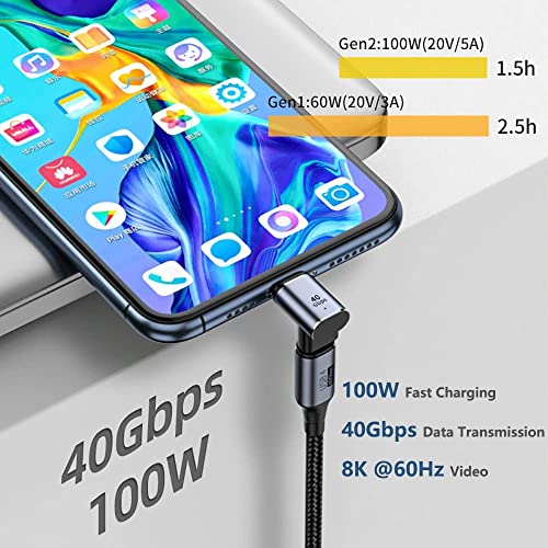 Image of Tobo Magnetic Adapter,Type-C Extender 40Gbps Data Transfer,PD100W Quick Charge,8K@60Hz,Compatible with Thunderbolt 4 /3,for Steam Deck,MacBook,Galaxy S21(TD-1104TC, Pack-of-2)