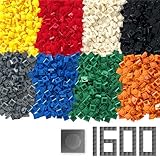 Creative QT 1600 Pieces Plate 1x1 Bricks, Pixel Mosaic Kit, 8 Colors Classic Bricks with 2 Quick Removal Tools, Nano Blocks Art with Design Guide, STEM Building Toy - Pixel Building Kit