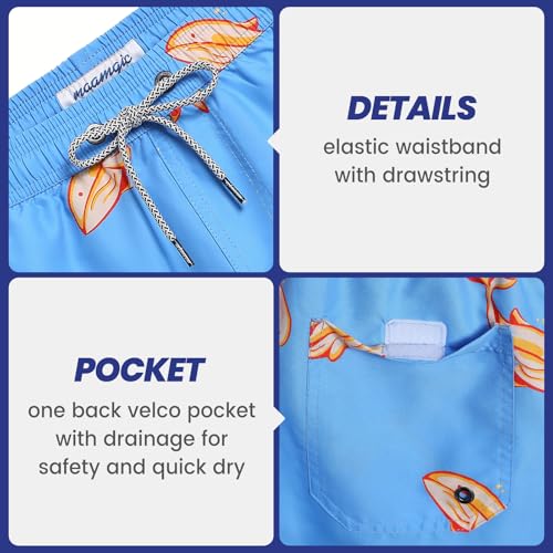 Image of maamgic Mens Swim Trunks 5 Inch with Mesh Liner Breathable for Beach