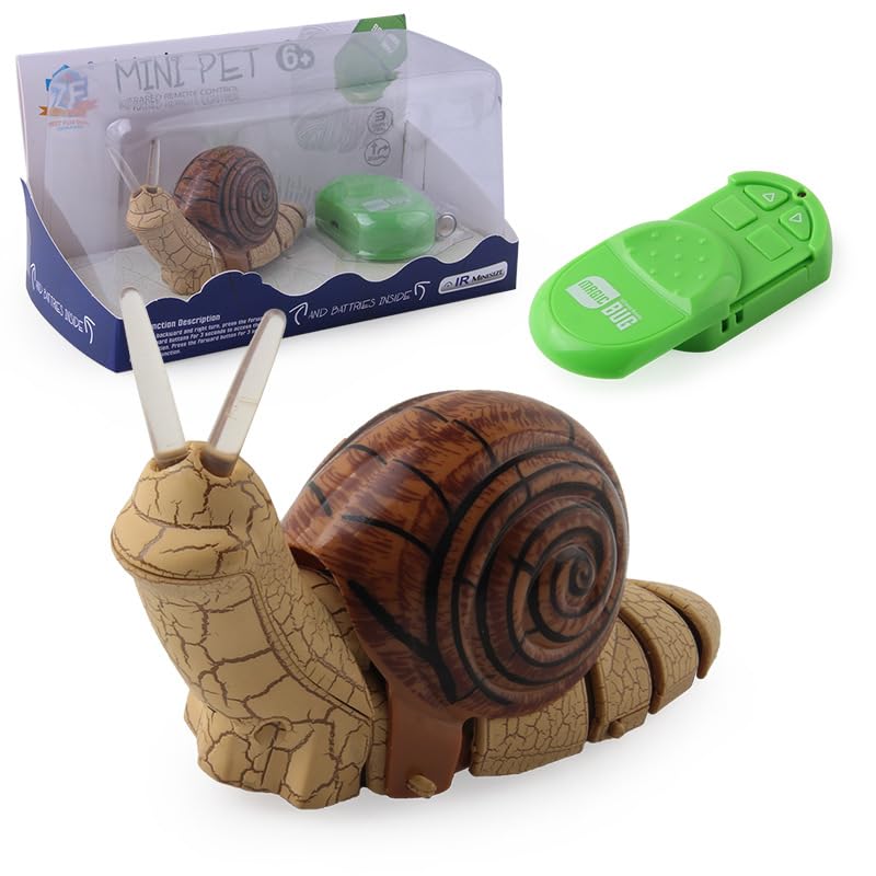 Tsiodot RC Snail Toy?Realistic IR Remote Control Insect Car Vehicle Electric Animal Toy for Kids’ Birthday