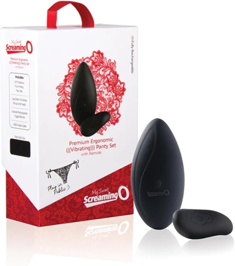Screaming O My Secret Premium Ergonomic Remote Panty Set - Black