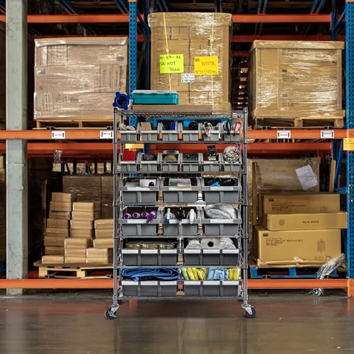 image for Seville Classics Commerical Grade NSF-Certified Bin Rack Storage Steel