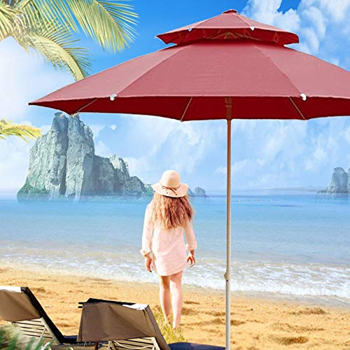Parasol de jardin anti vent 2.7m CLSDRZC double toit pour le marché