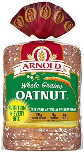 Arnold Whole Grains Oatnut Bread, Baked with Simple Ingredients & Real Hazelnuts, 24 oz